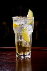 Refreshing iced tea drink.