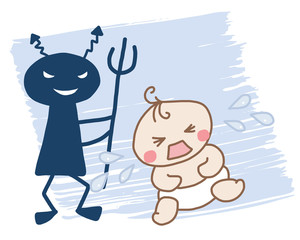 乳幼児の病気 / 育児のイラスト素材