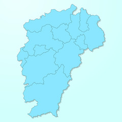 Jiangxi blue map on degraded background vector