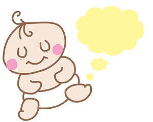 夢見る赤ちゃん / 育児のイラスト素材