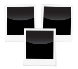 Retro photo frames isolated on white background