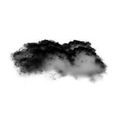Black cloud isolated over white background