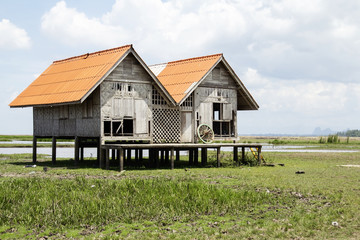 Damaged old house in  phatthalung Thailand