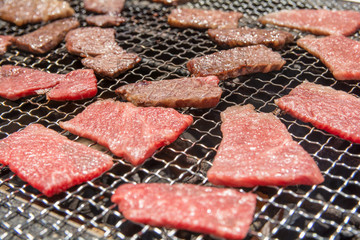 バーベキューで焼肉