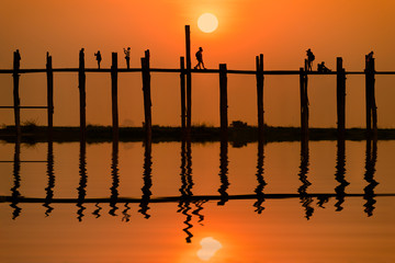 U Bein Bridge at sunset