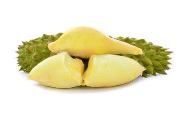 Durain, The famous fruit of Thailand on white background