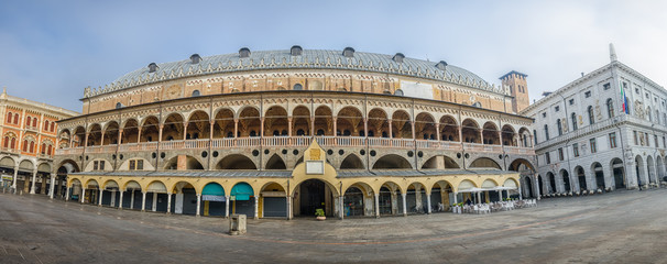 Fototapeta premium Square of Erbe, view on Palazzo della Ragione , Padova, Italy