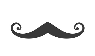 Icon of Mustache on White