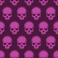 Vector Skulls - Seamless Looped Pattern