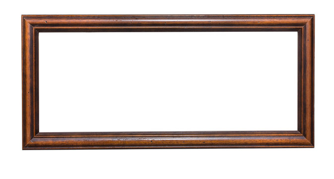 old wooden frame on white