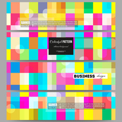 Banners set.  Abstract colorful business background, modern stylish vector texture.