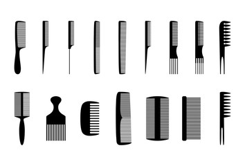 Set of combs, vector illustration - obrazy, fototapety, plakaty