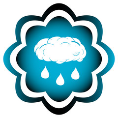 Flower blue icon rain cloud