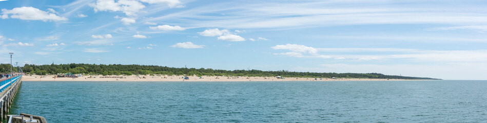 PALANGA LITHUANIA - JUNE 13: View at the Palanga sandy beach