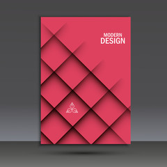 Modern vector brochure design template with abstract line