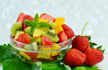 Variety of fresh fruit in the summer.
Fruit mixed for health.