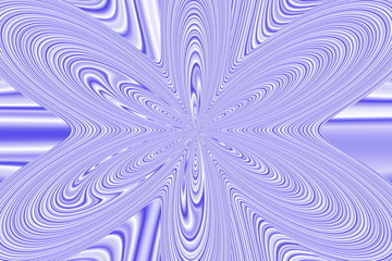 Illustration of an abstract blue and white flower