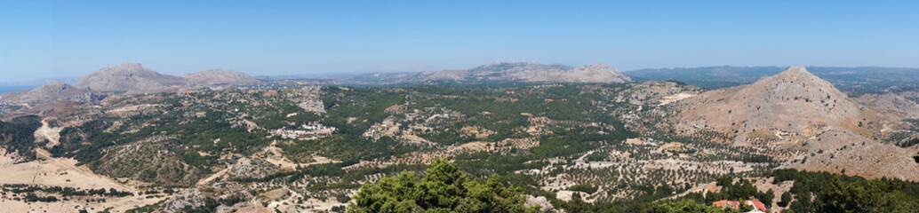 Fototapeta na wymiar panorama Rhodes mount