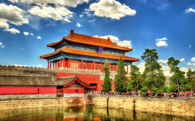 Deurstickers Poort van Goddelijke Macht in de Verboden Stad - Peking © Leonid Andronov
