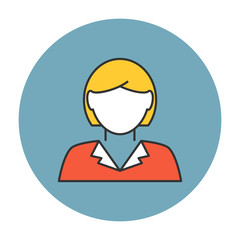 Businesswoman avatar icon