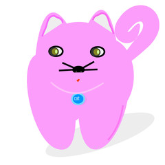 Gato rosa.