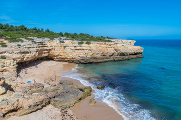 Praia de Albandeira - beautiful coast and beach of Algarve, Portugal
