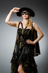 Woman in pirate costume - Halloween concept