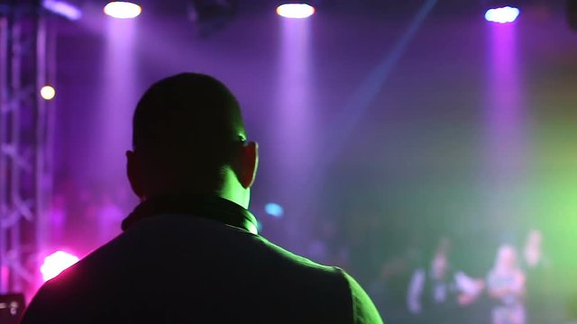 Sound mixer in club
