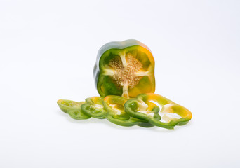 sweet pepper isolated on white background