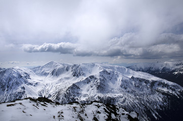 winter panorama of mountains