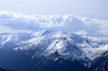 winter panorama of mountains