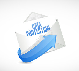 Data Protection mail sign illustration