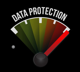 Data Protection meter sign illustration