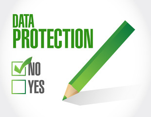 no Data Protection approval sign illustration