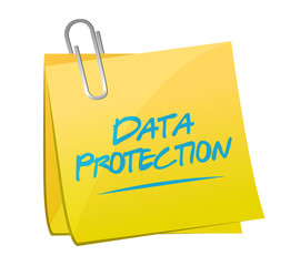 Data Protection memo post sign illustration