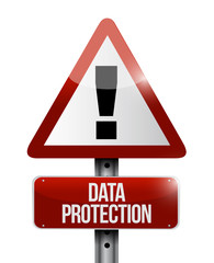Data Protection warning sign illustration design