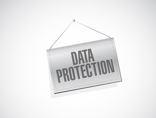 Data Protection banner sign illustration design