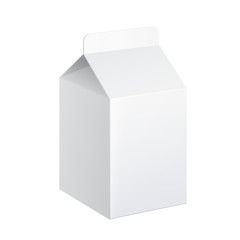 Realistic carton of milk.
