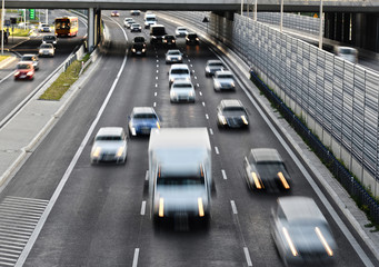 Six lane controlled-access highway in Poland