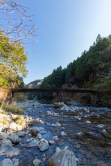 高知県四万十市　内川川に掛かる無名の沈下橋