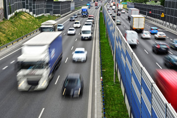 Six lane controlled-access highway in Poland