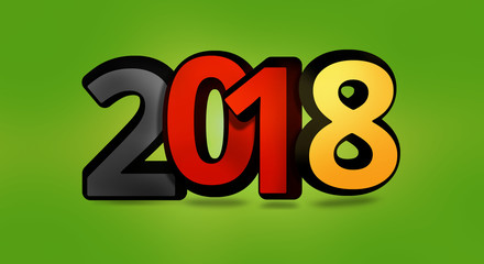 germany german 2018 bold font 3d illustration