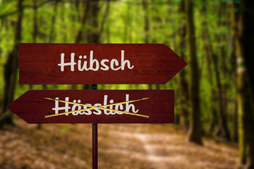 Schild 104 - Hübsch