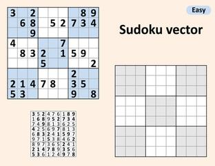 Symmetrical Sudoku with answers. 