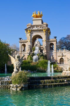Famous fountain in Barcelona - Spain