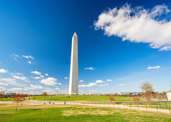 Fototapeta na wymiar Washington Monument in Washington DC at sunny day
