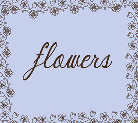 Flowers, floral card 