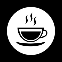 Black and white coffee icon