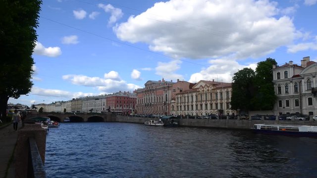 The Fontanka River Embankment in Saint Petersburg – Russia
