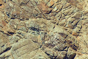 damaged stone wall